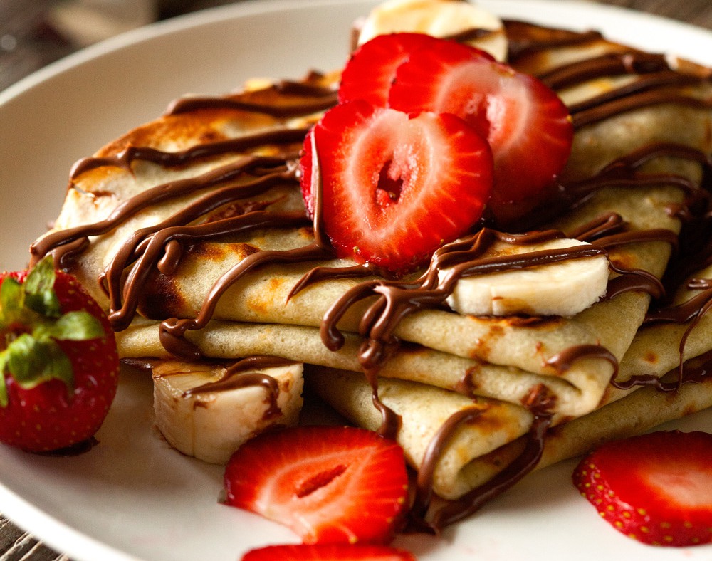 Crepes with chocolat
