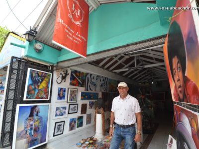 Herman`s art atelier in Sosua beach