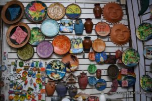 Decorative plates for sale in the gift shop
