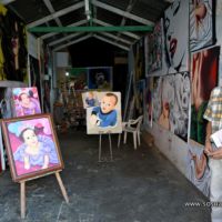 The artist in his atelier