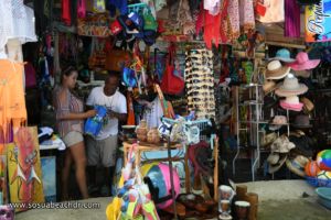 Luis Baez with customer