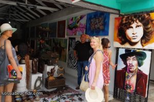 visitors at herman`s art gallery in Sosua Beach visitors at herman`s art gallery in Sosua Beach