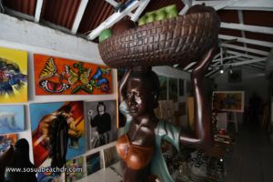 Wooden figure of a marchanta