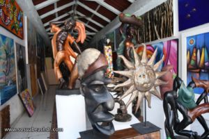 Art pieces on display for sale